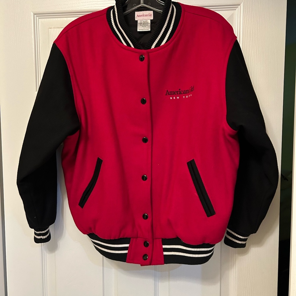 American Girl Vibrant Red and Black Jacket